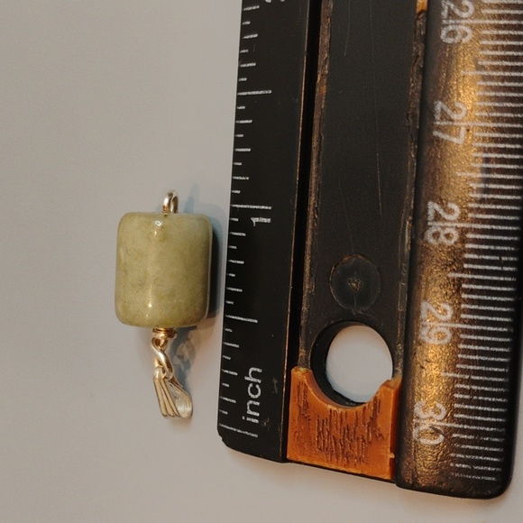Jade Sterling Silver Barrel Pendant - Picture 6 of 8